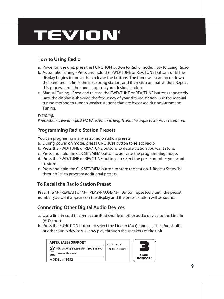 Curtis IP320UKT User Manual | Page 11 / 16