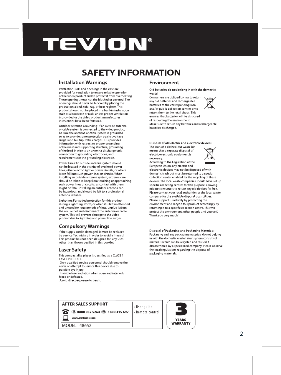 Curtis IP320UKT User Manual | Page 4 / 16
