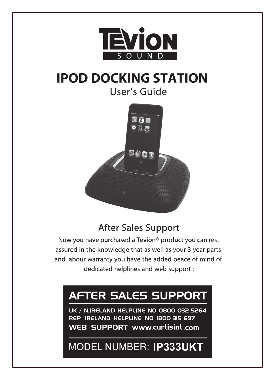 Curtis IP333UKT User Manual | 7 pages