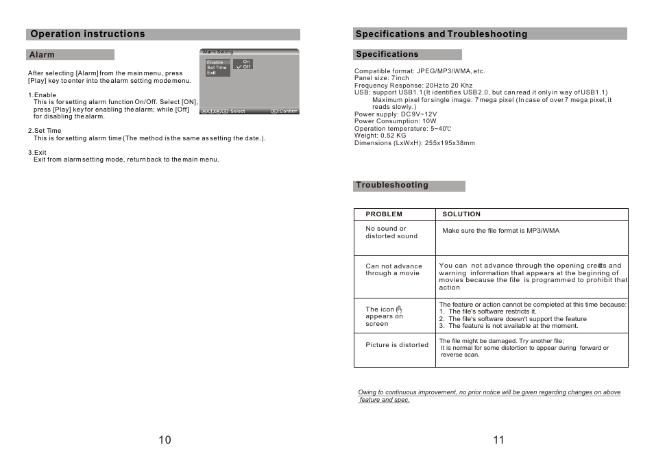 Ò³ãæ 7, Operation instructions | Curtis DPB702A User Manual | Page 7 / 7