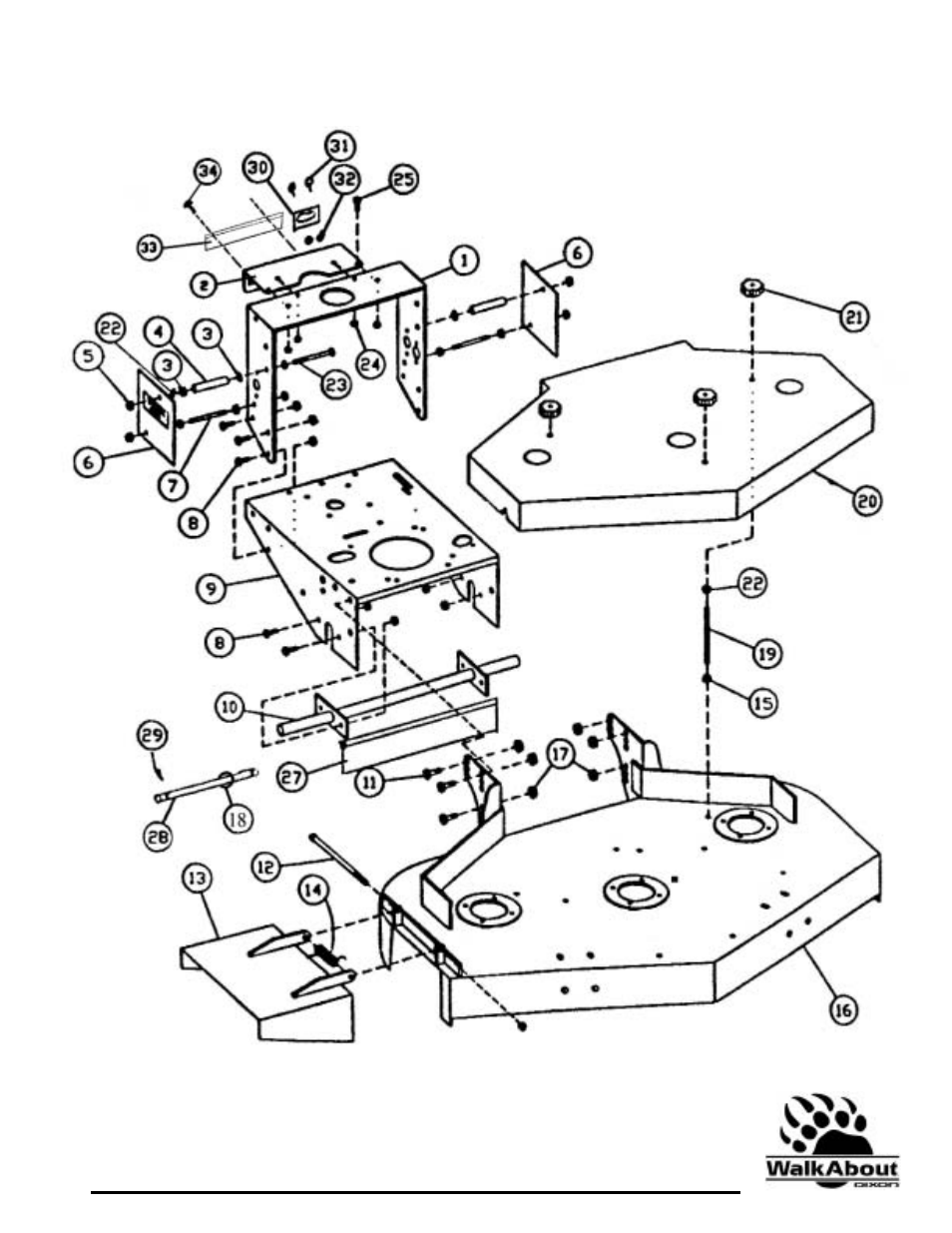 48” frame assembly | Dixon 36 & 48 User Manual | Page 24 / 44