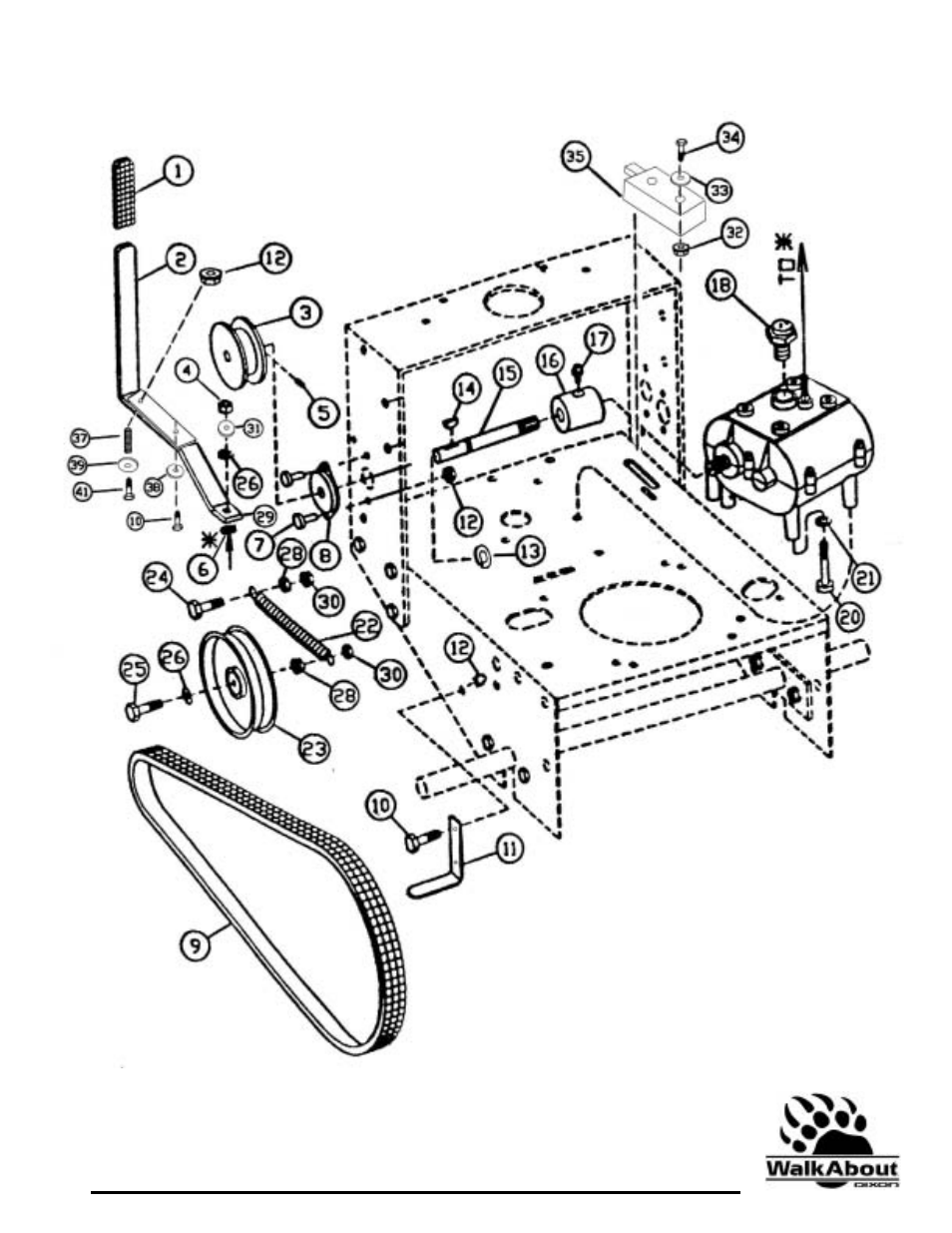 36” & 48” transmission drive assembly | Dixon 36 & 48 User Manual | Page 32 / 44