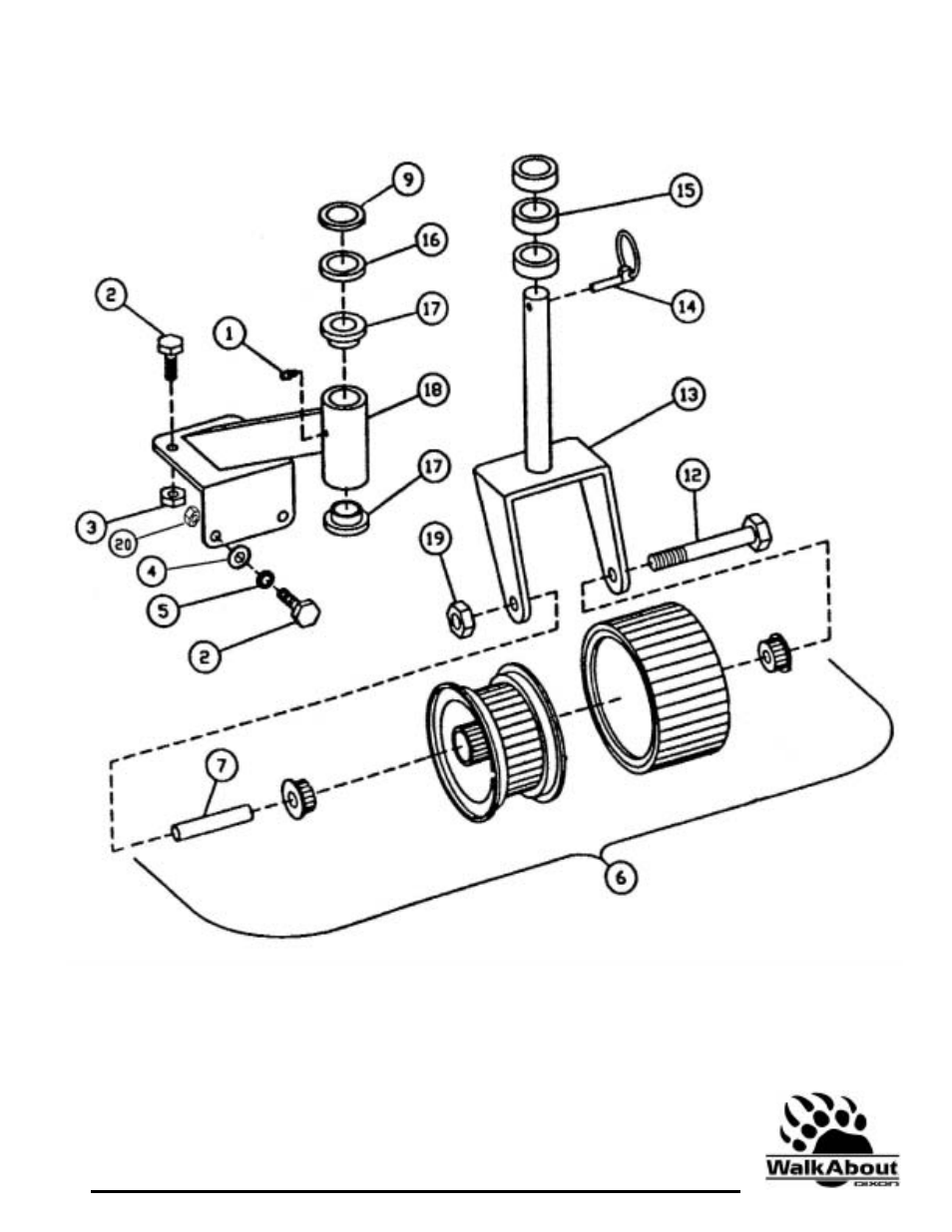 36” & 48” front caster assembly | Dixon 36 & 48 User Manual | Page 38 / 44