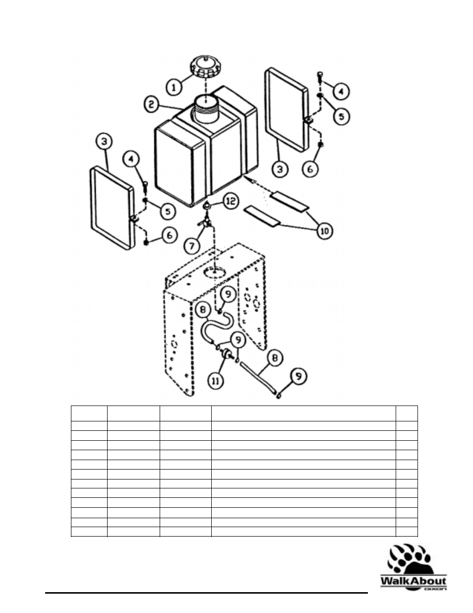 36” & 48” fuel tank assembly | Dixon 36 & 48 User Manual | Page 40 / 44
