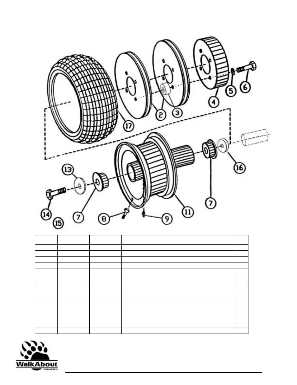36” & 48” traction wheel assembly | Dixon 36 & 48 User Manual | Page 41 / 44