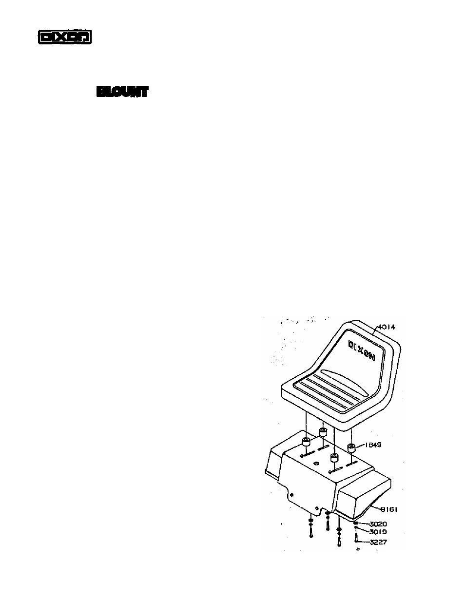 Dixon PERSONAL LIFT 3302 User Manual | 8 pages