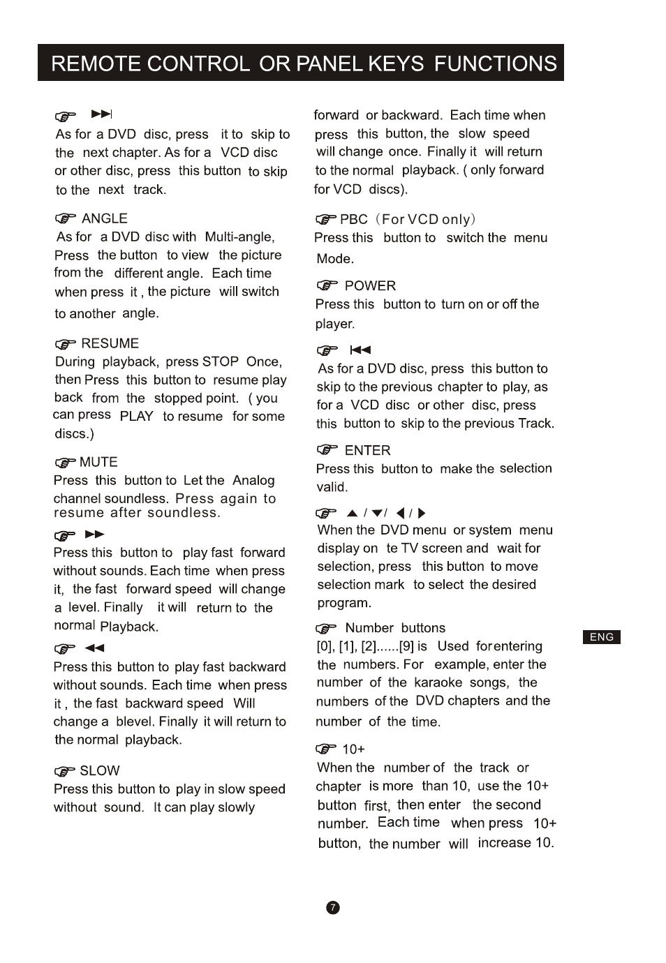页面 10 | Curtis DVD2047 User Manual | Page 10 / 12