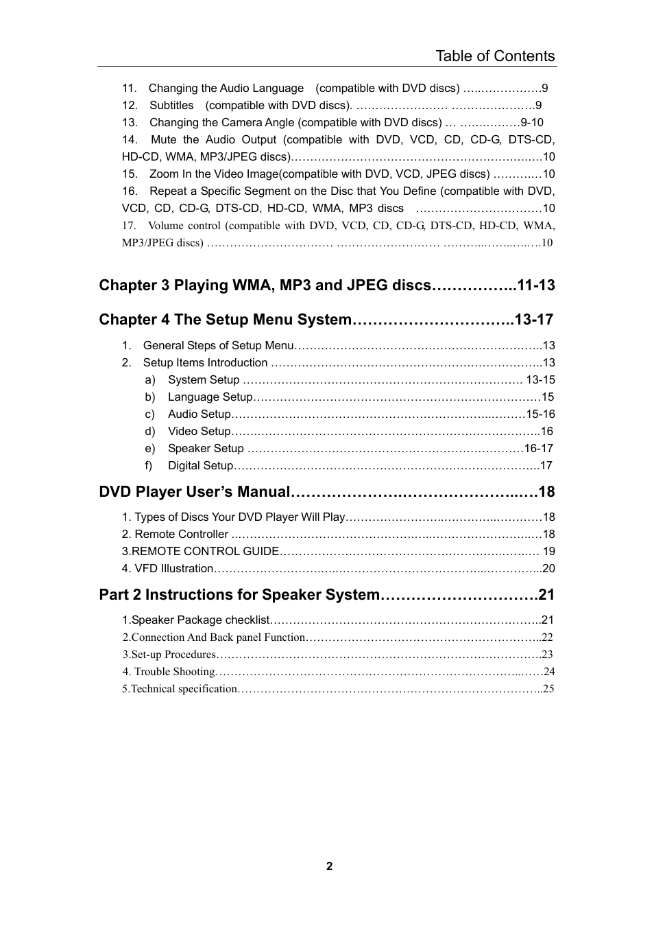 Curtis DVD5028 User Manual | Page 2 / 21