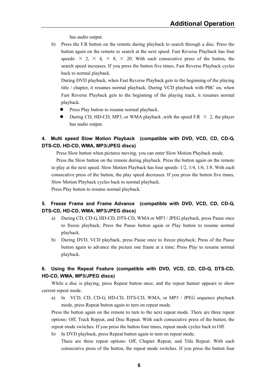 Additional operation | Curtis DVD5028 User Manual | Page 7 / 21