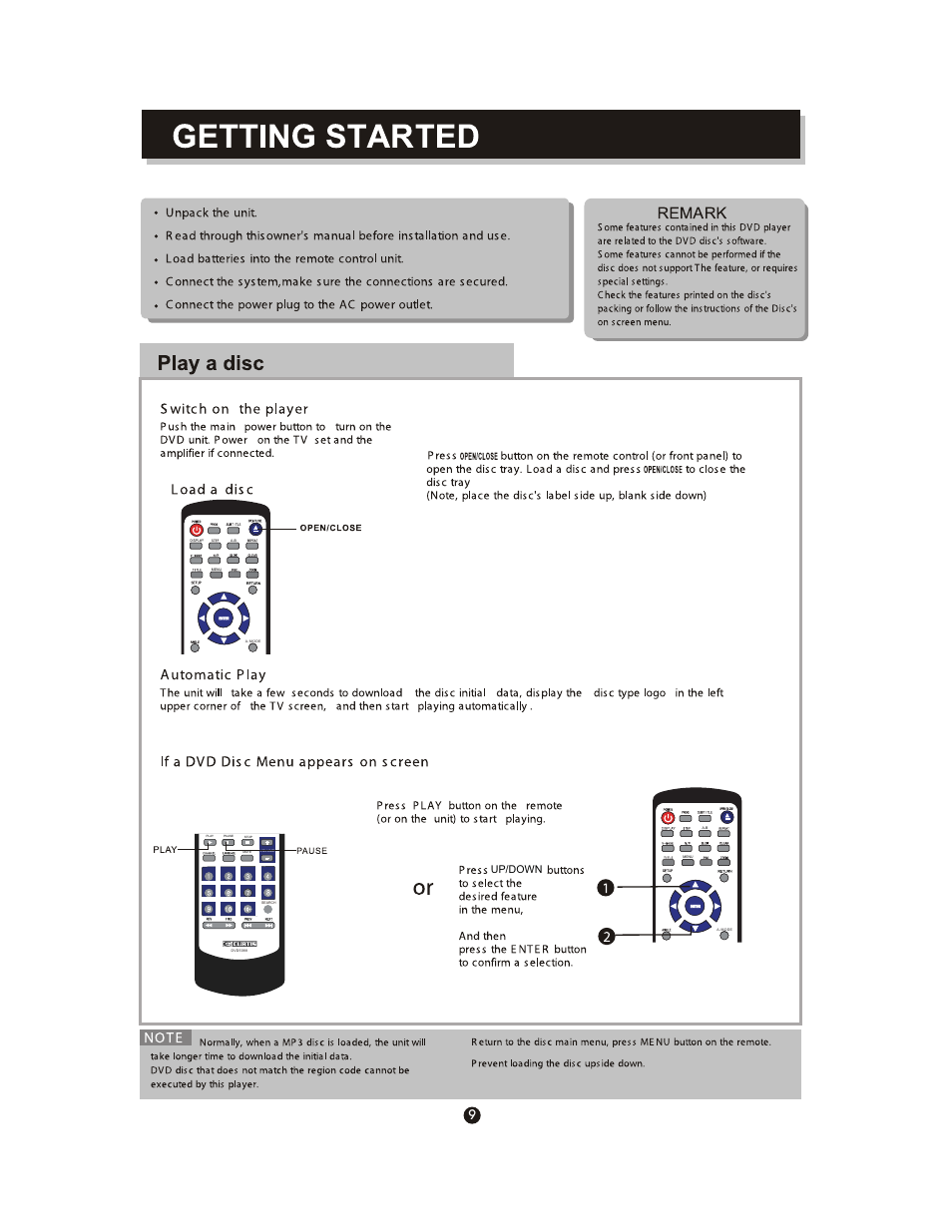 Up/down | Curtis DVD5088 User Manual | Page 13 / 32