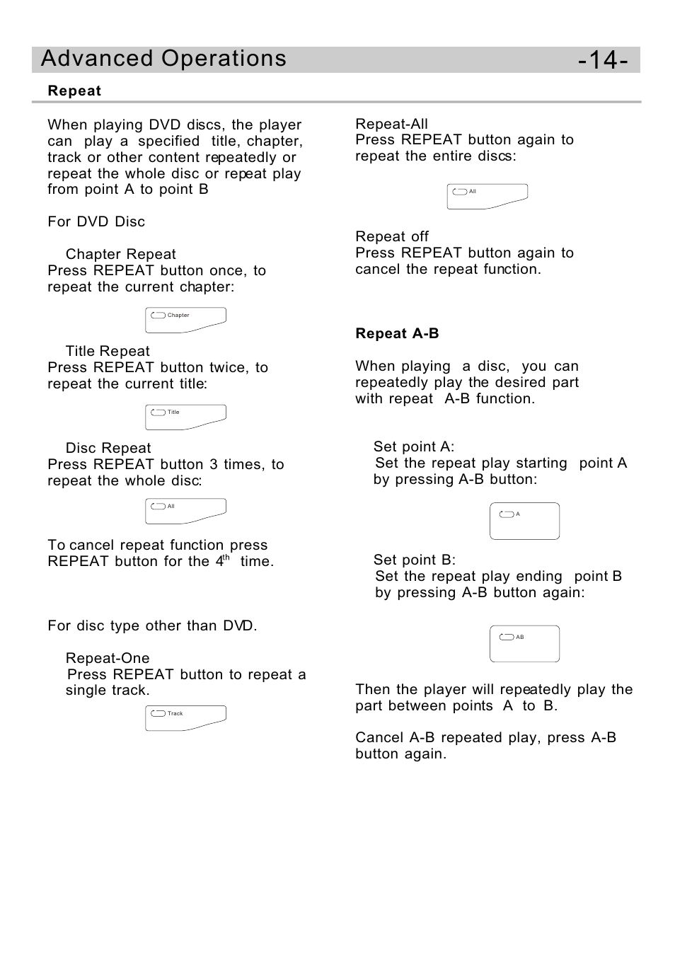 Ò³ãæ 16, Advanced operations | Curtis DVD5091UK User Manual | Page 16 / 30
