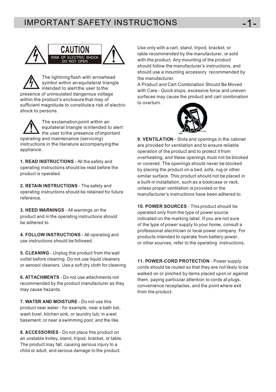 Ò³ãæ 3, Important safety instructions | Curtis DVD5091UK User Manual | Page 3 / 30