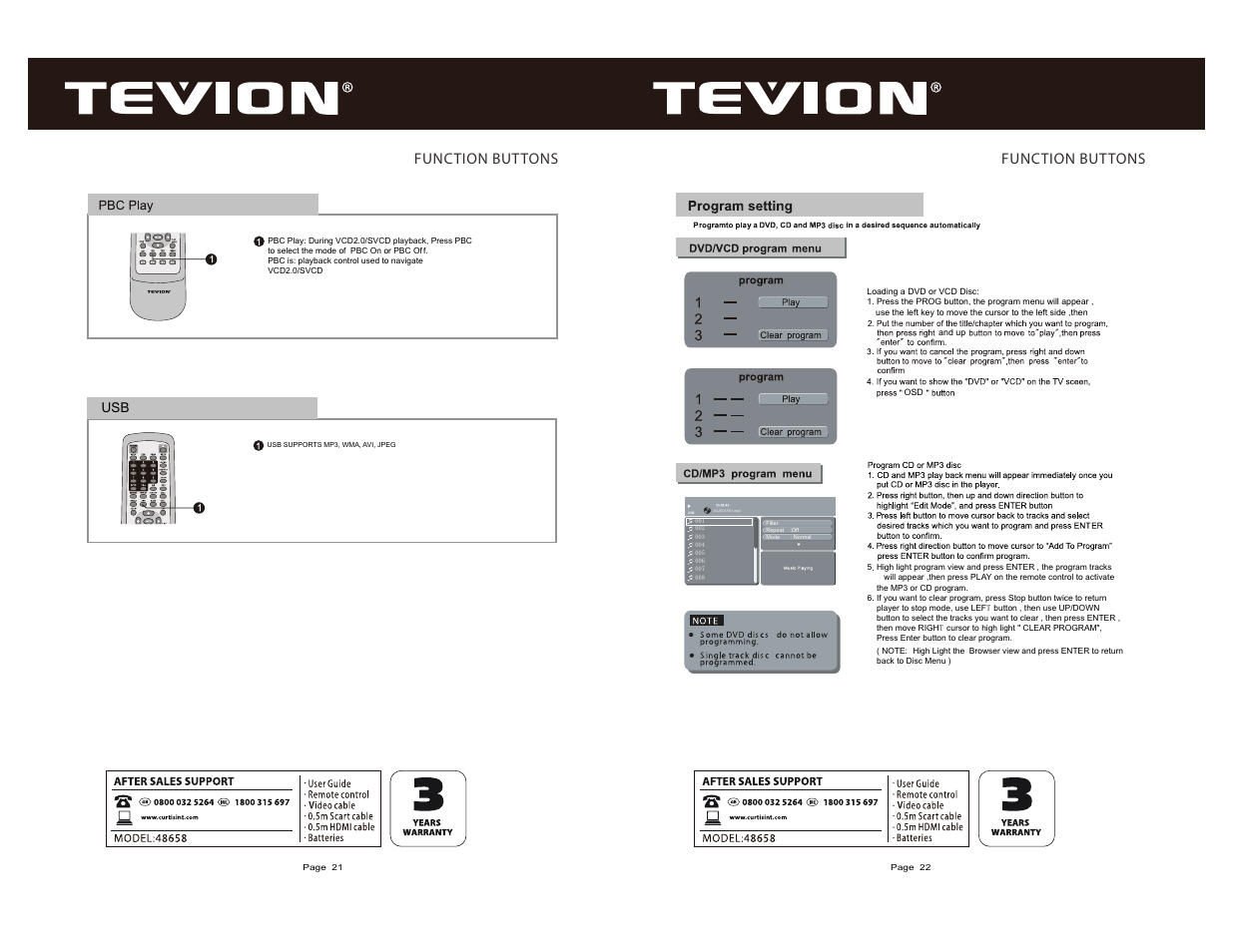 Function buttons function buttons | Curtis DVD6083UKT User Manual | Page 12 / 17