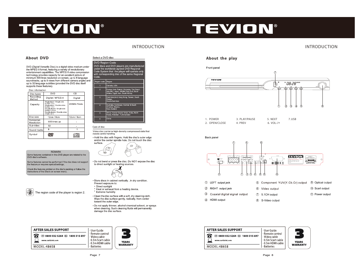 Warning risk of electric shock do not open, Power consumption:15w sr.no.: manufactured, Date | Curtis DVD6083UKT User Manual | Page 5 / 17