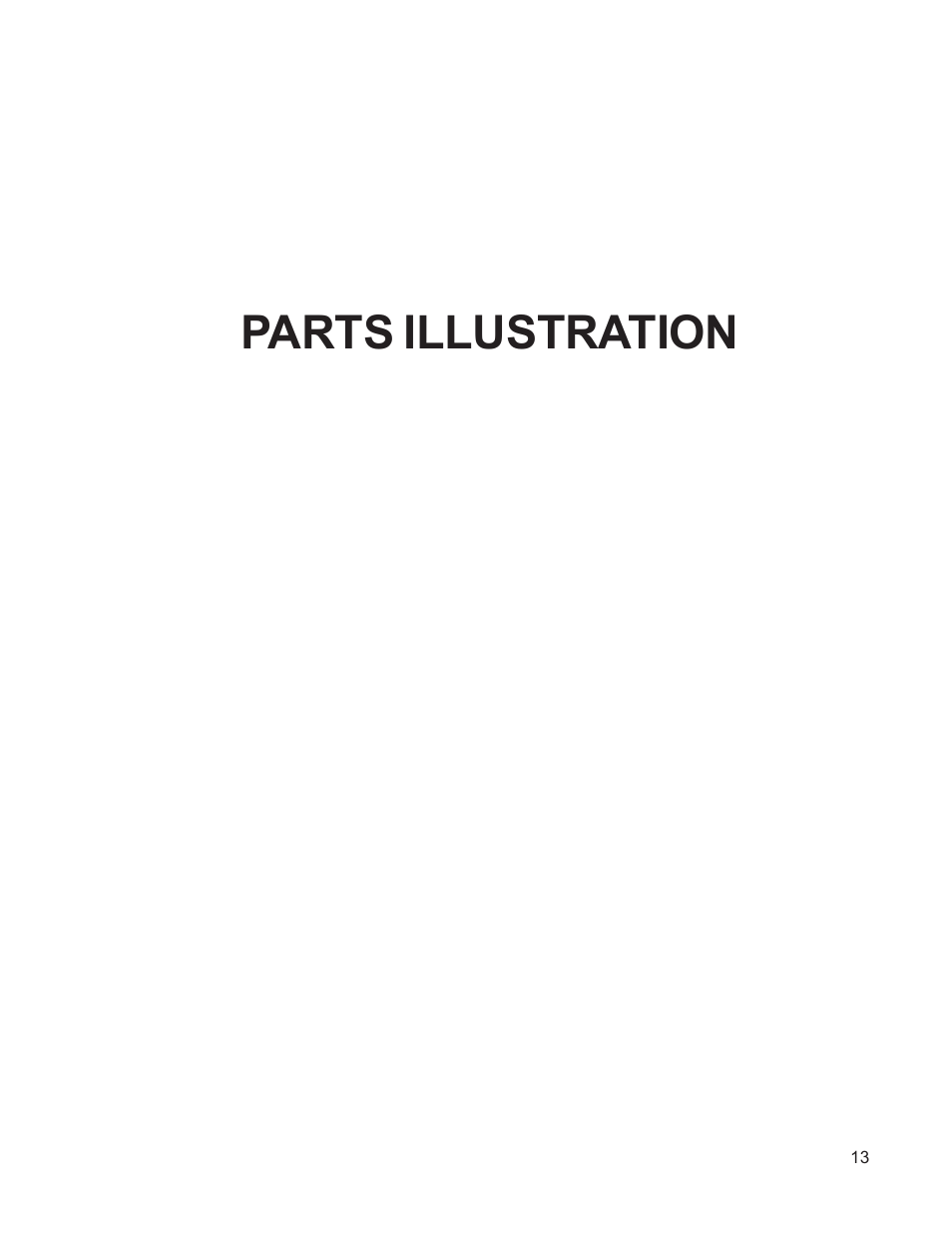 Parts illustration | Dixon 968999515 User Manual | Page 13 / 20