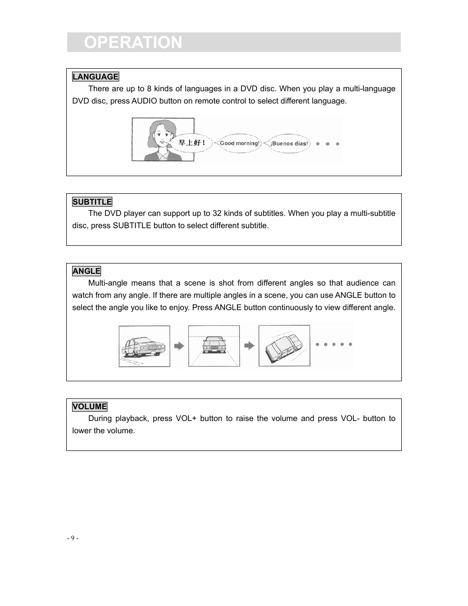 Operation | Curtis DVD1040 User Manual | Page 9 / 16