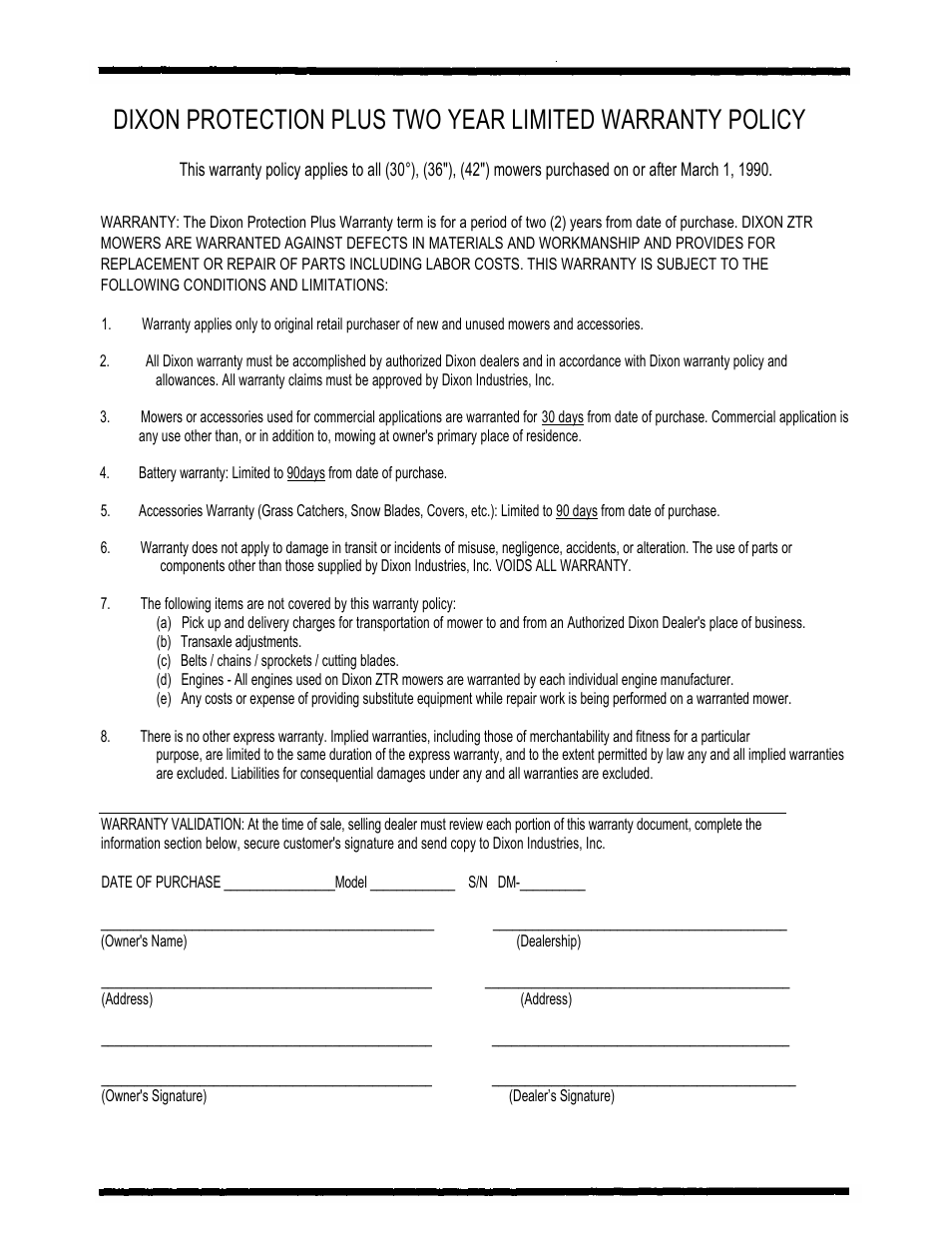 Dixon 4000 Series User Manual | Page 10 / 38