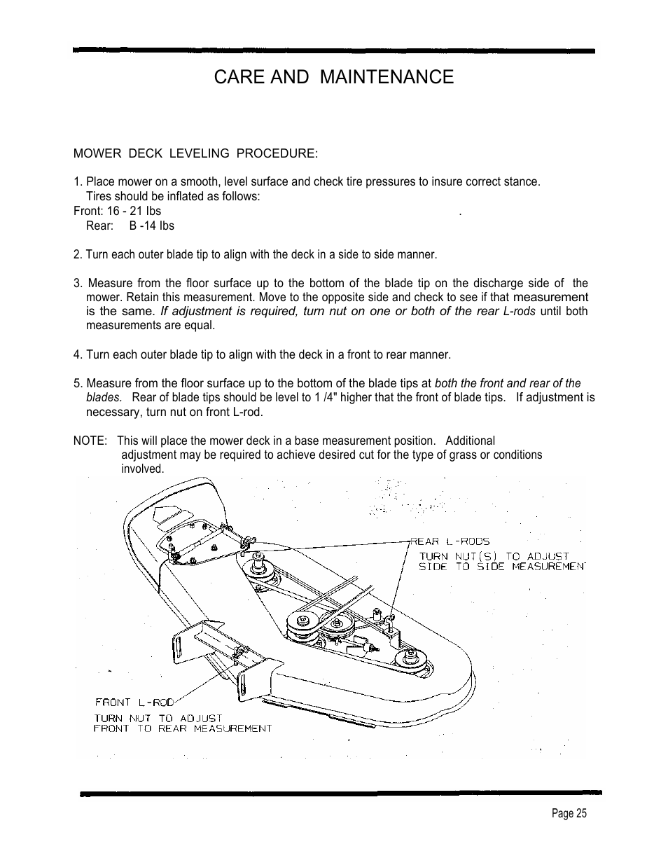 Care and maintenance | Dixon 4000 Series User Manual | Page 26 / 38