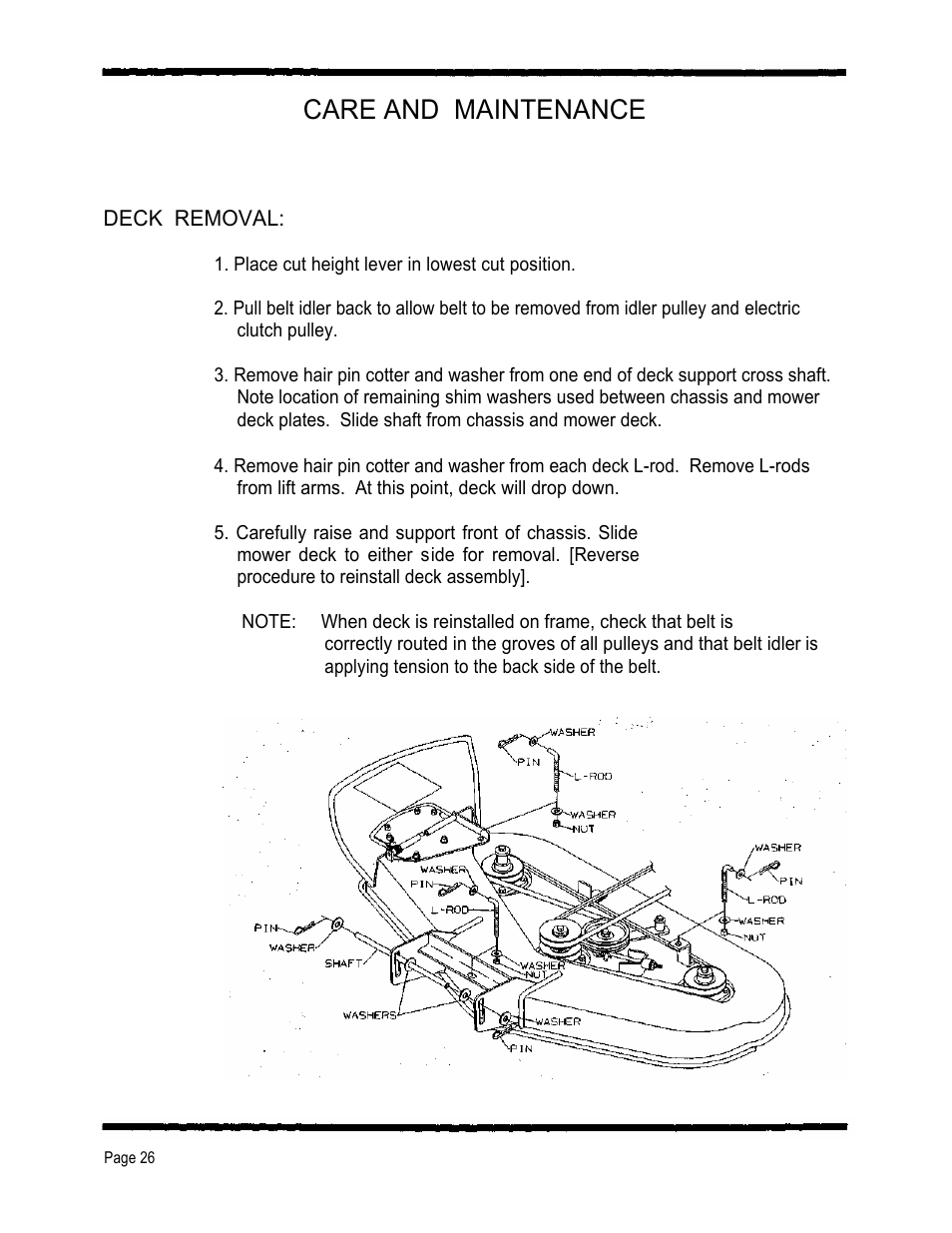 Care and maintenance | Dixon 4000 Series User Manual | Page 27 / 38