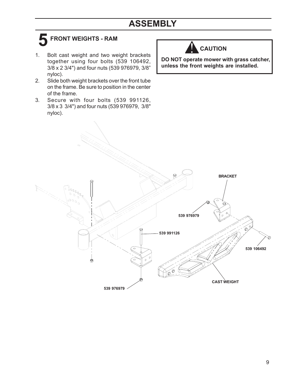 Assembly | Dixon 114893 - DCK2 User Manual | Page 9 / 24