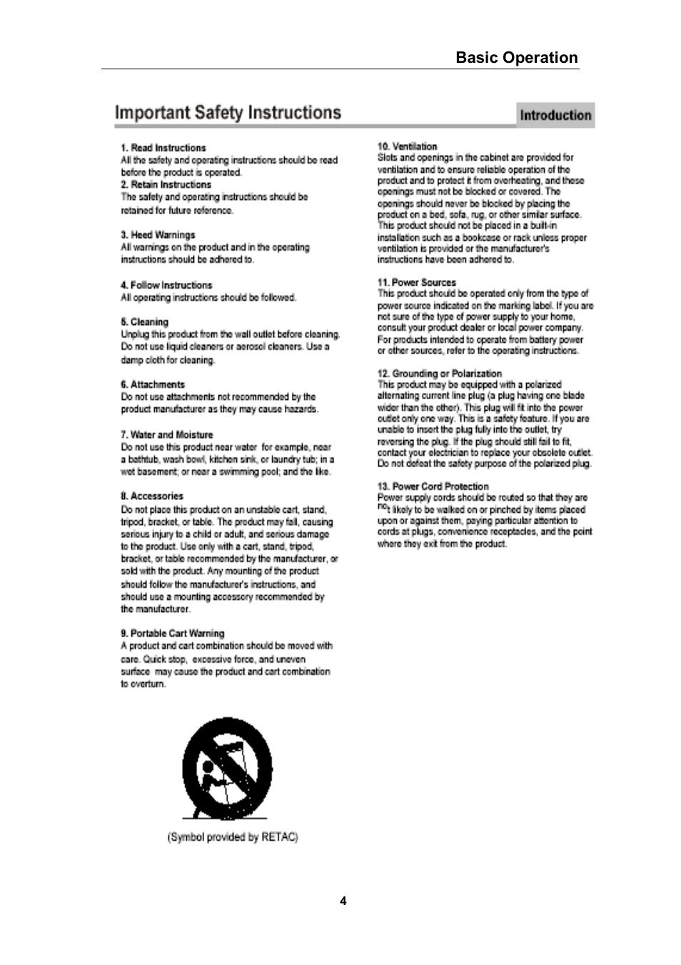 Basic operation | Curtis DVD1056 User Manual | Page 4 / 22