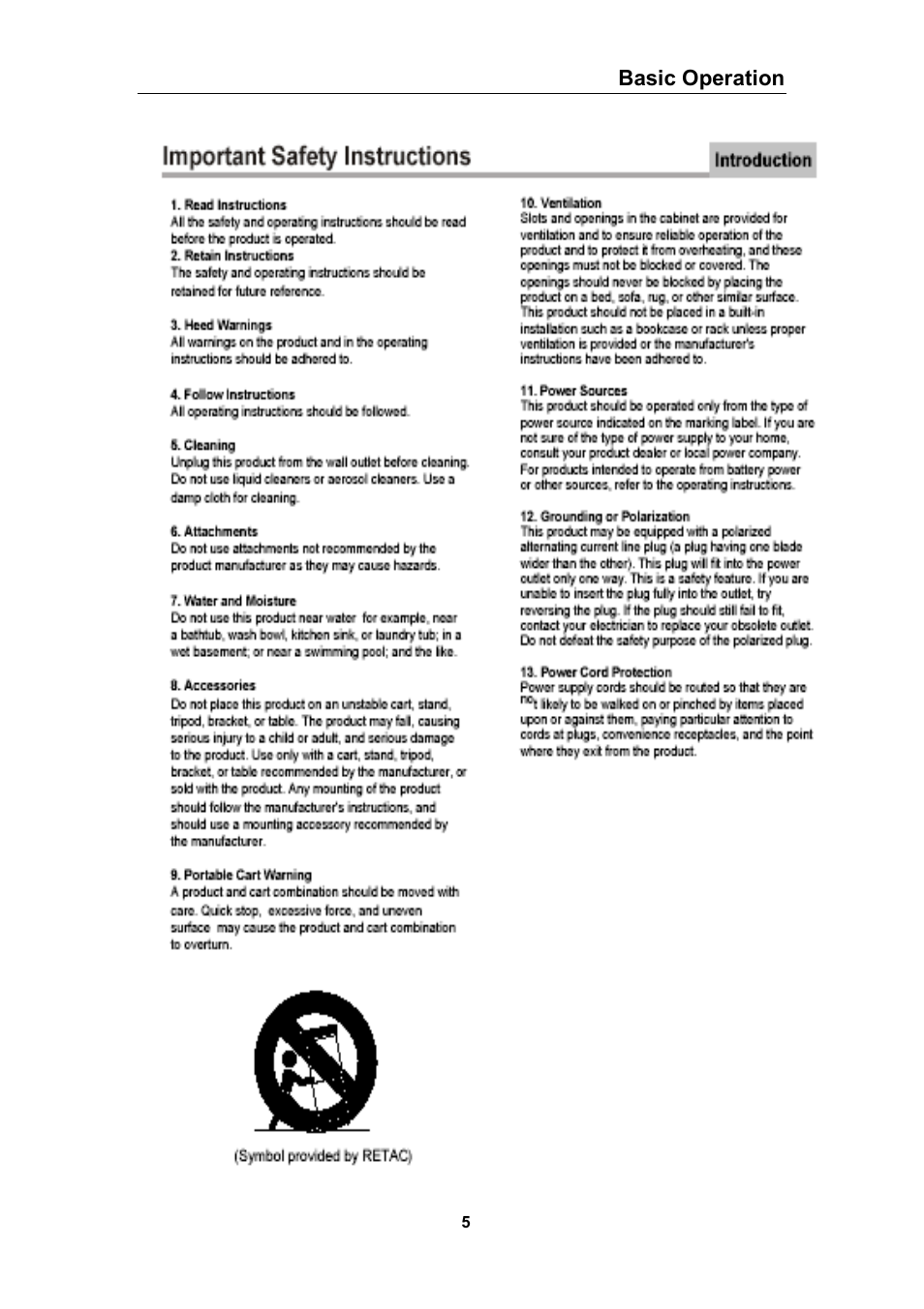 Basic operation | Curtis DVD1056 User Manual | Page 5 / 22