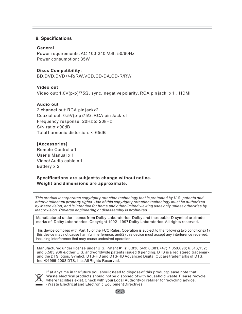 Curtis DVD1102 User Manual | Page 24 / 24