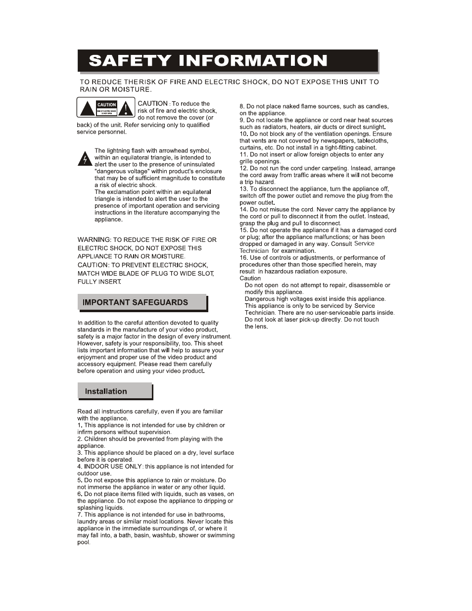 Curtis DVD1602 User Manual | Page 2 / 29