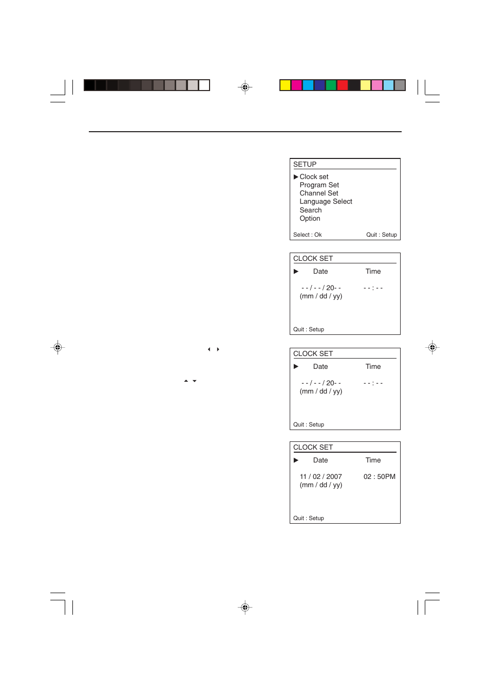 Clock set | Curtis DVD7620 User Manual | Page 12 / 31