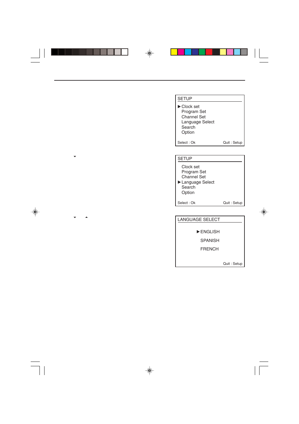 Language set | Curtis DVD7620 User Manual | Page 15 / 31