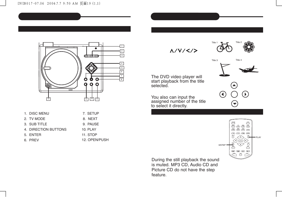 Playing back a disc | Curtis DVD8017 User Manual | Page 11 / 28