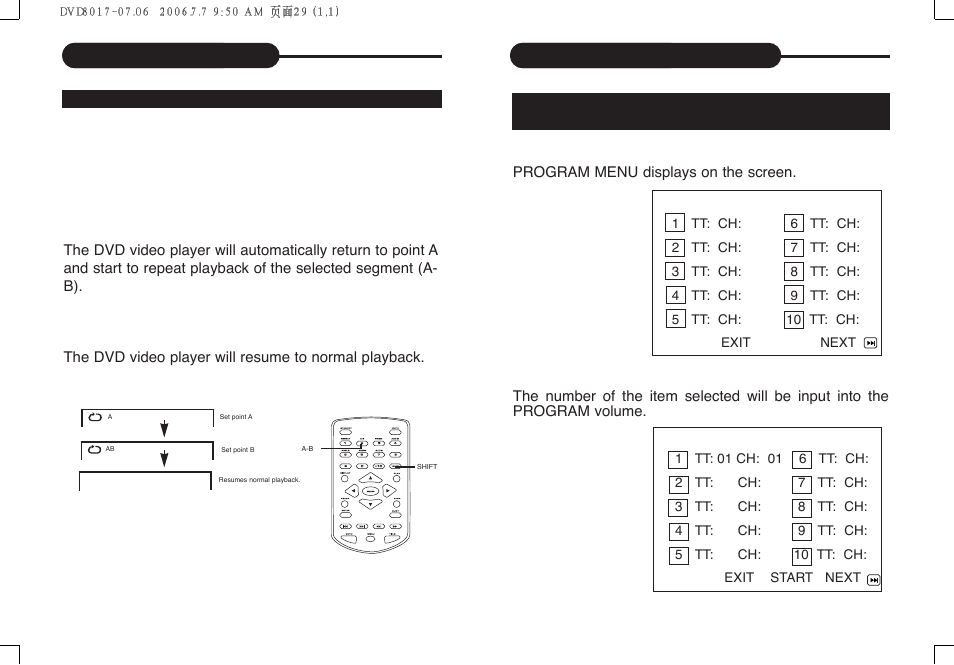 Playing in favorite order, Playing repeatedly | Curtis DVD8017 User Manual | Page 16 / 28
