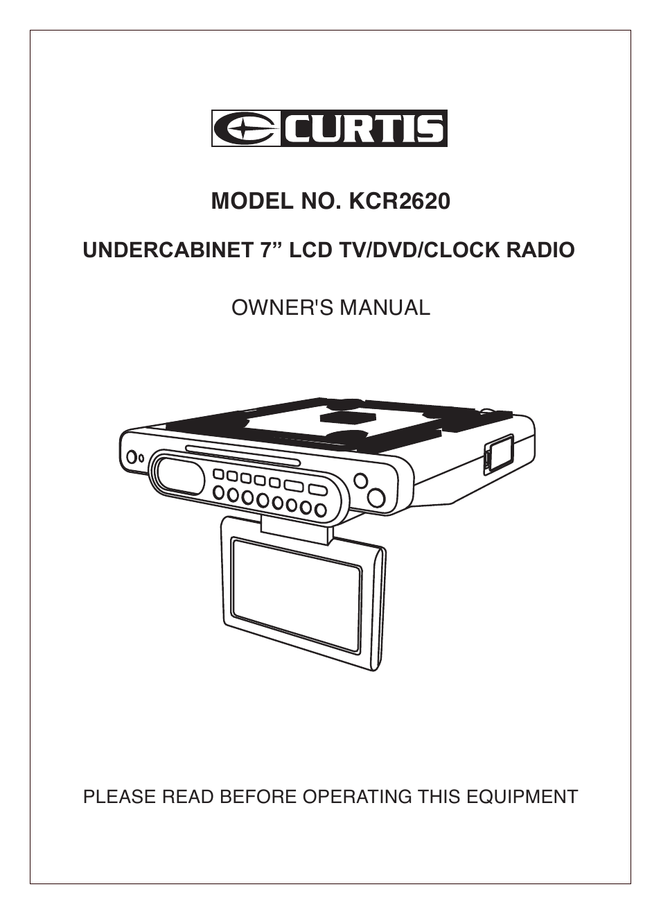 Curtis KCR2620 User Manual | 9 pages