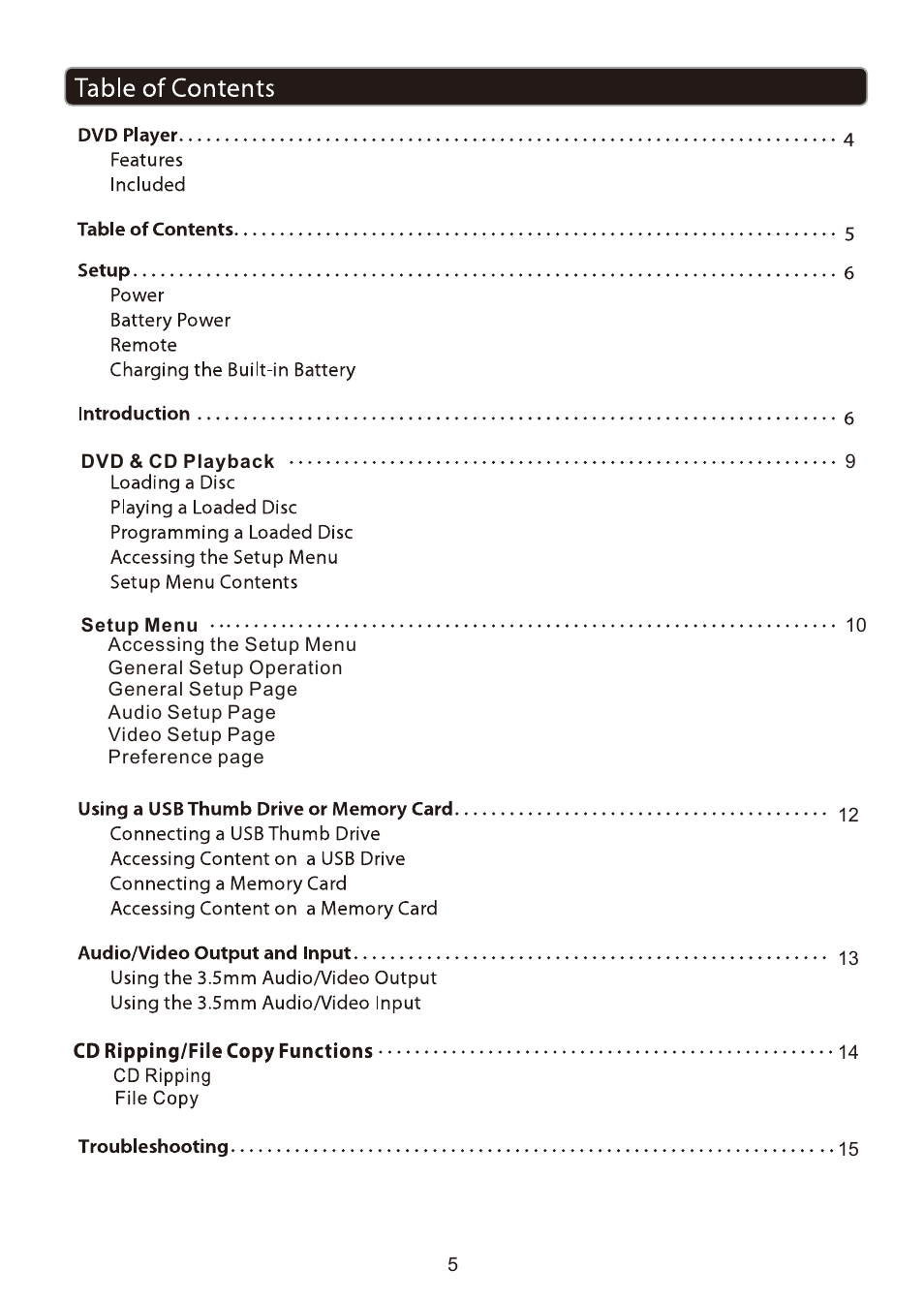 Curtis DVD1205BUK User Manual | Page 5 / 16
