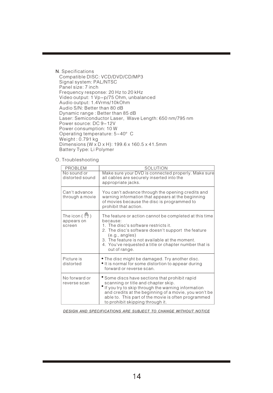 页面 16 | Curtis DVD8009 User Manual | Page 16 / 17