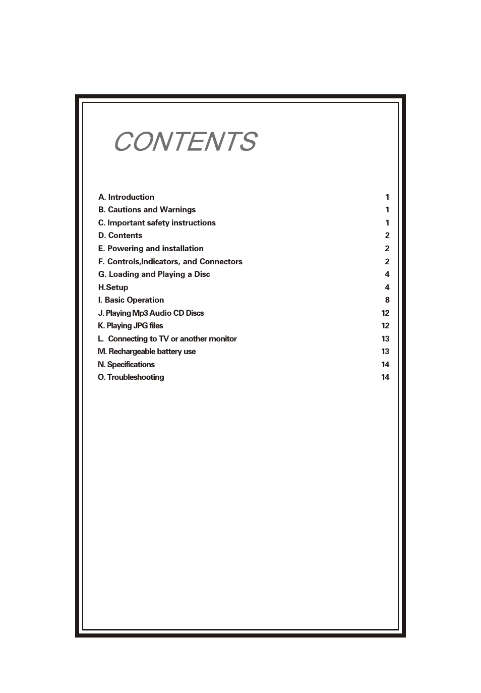 页面 2 | Curtis DVD8009 User Manual | Page 2 / 17