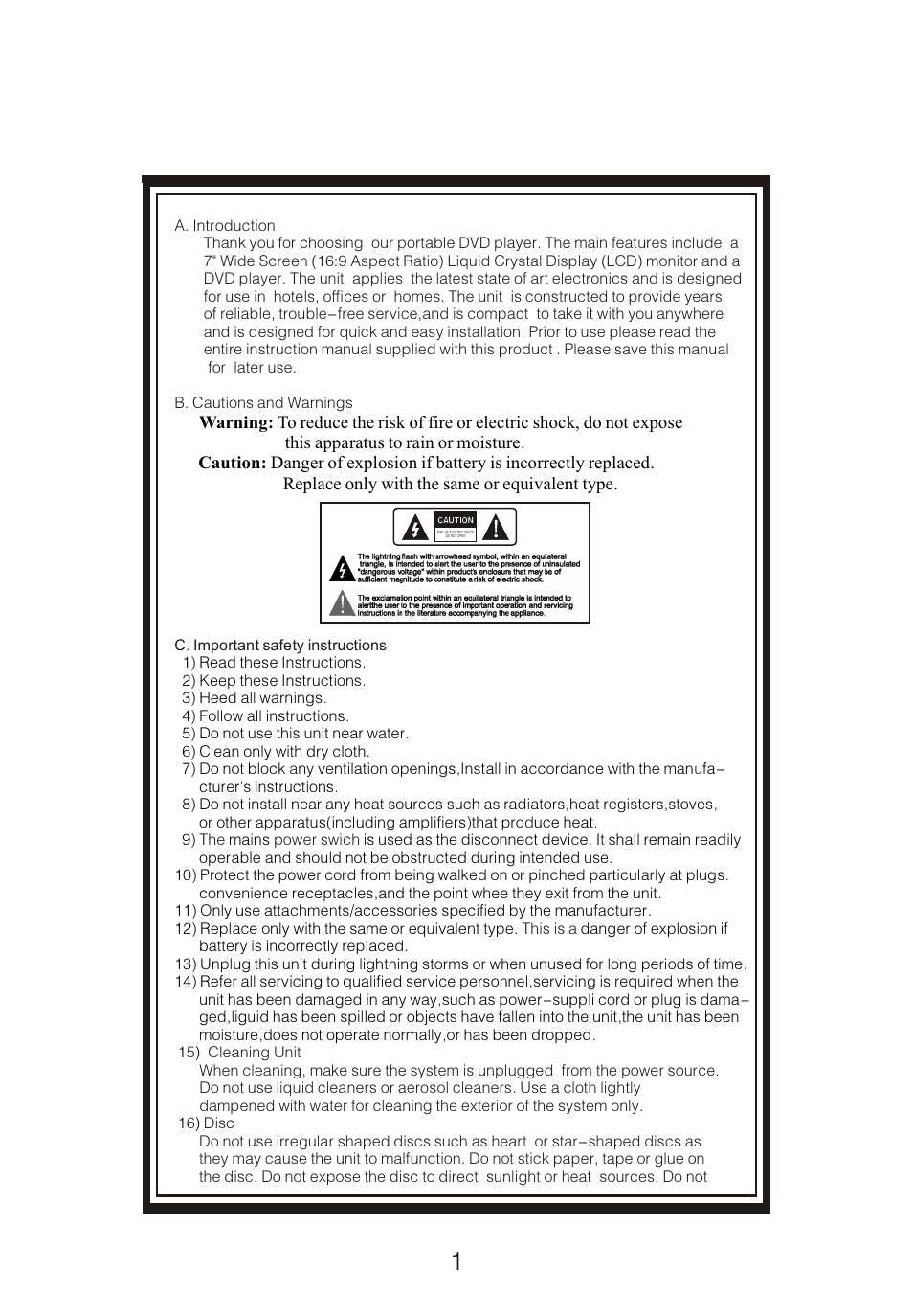 页面 3 | Curtis DVD8009 User Manual | Page 3 / 17