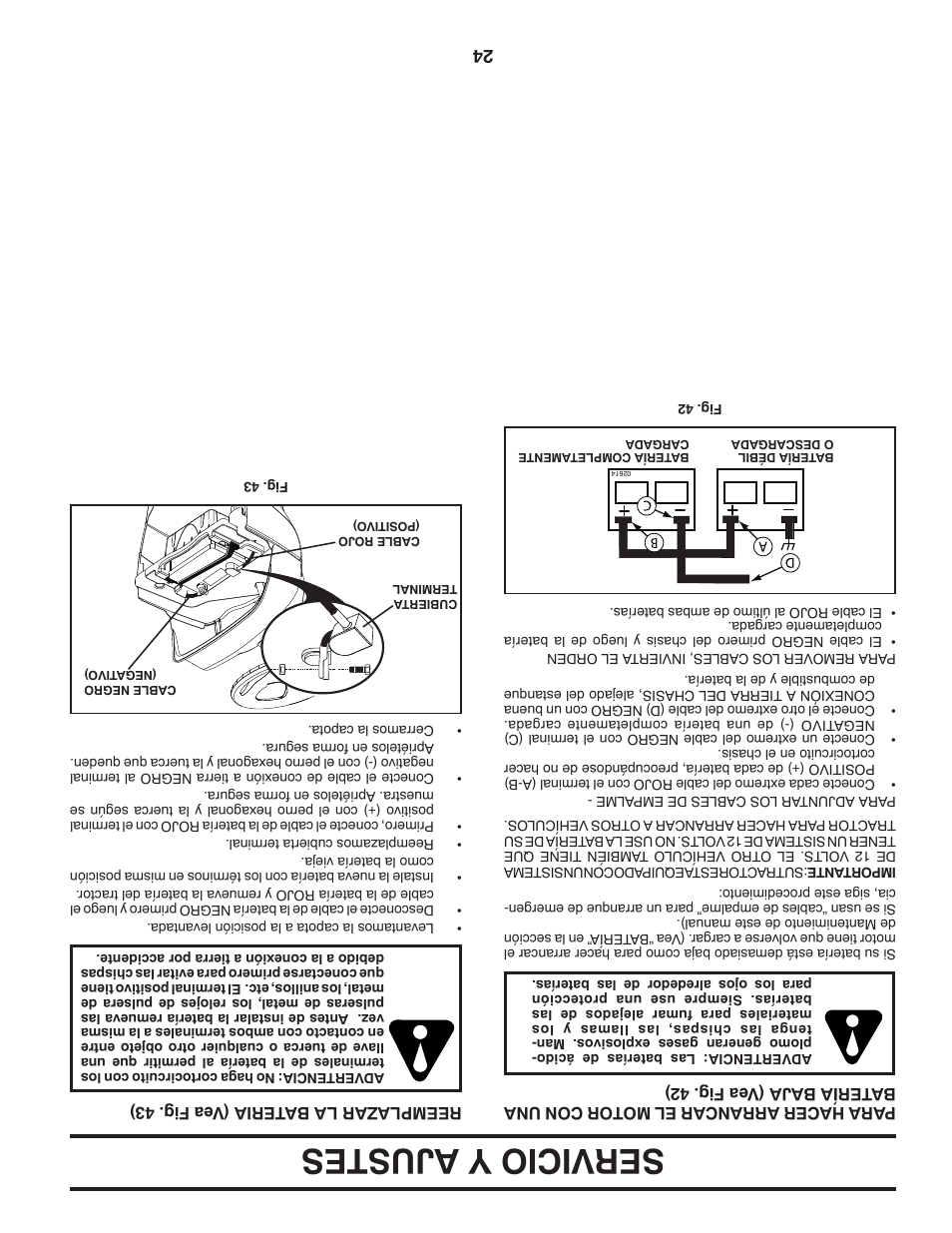 Servicio y ajustes | Dixon D25K48YT User Manual | Page 37 / 60