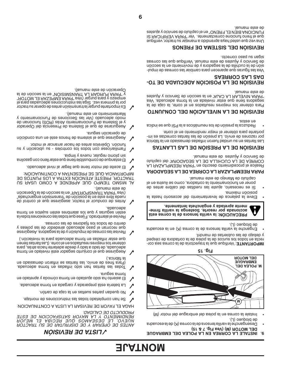 Montaje, Lista de revisión | Dixon D25K48YT User Manual | Page 52 / 60