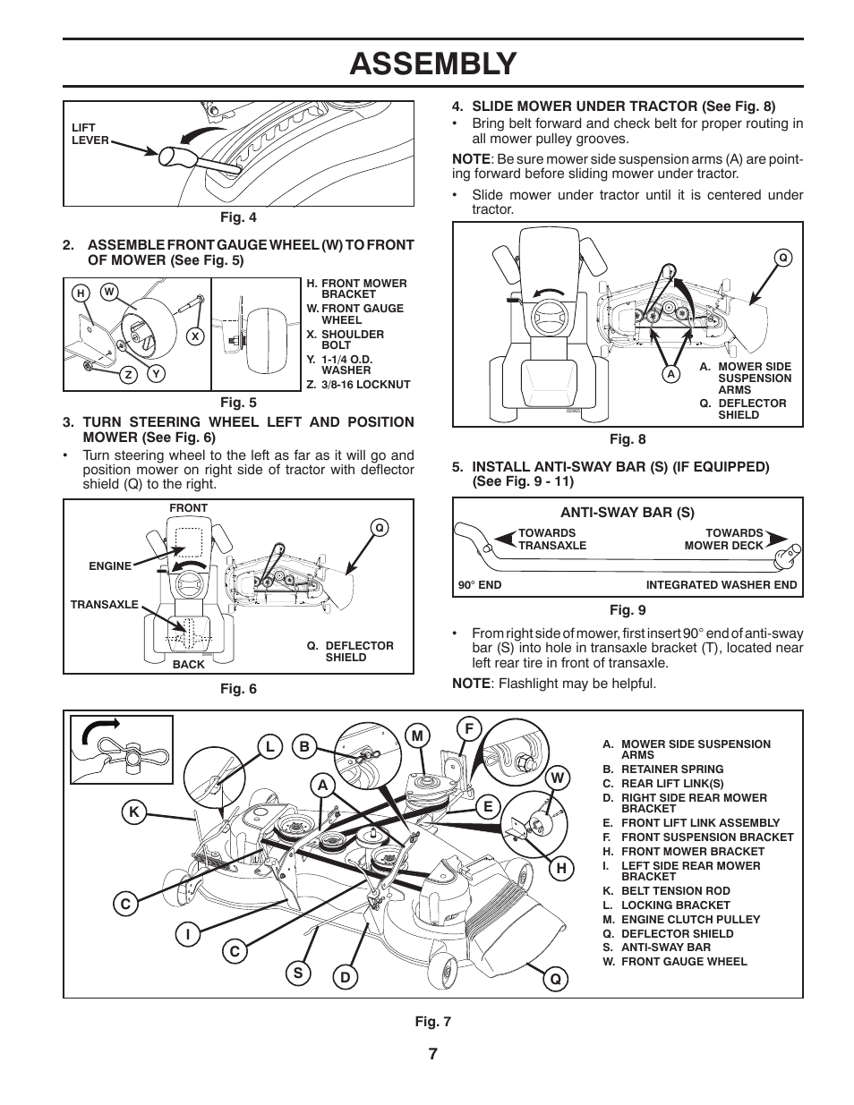 Assembly | Dixon D25K48YT User Manual | Page 7 / 60