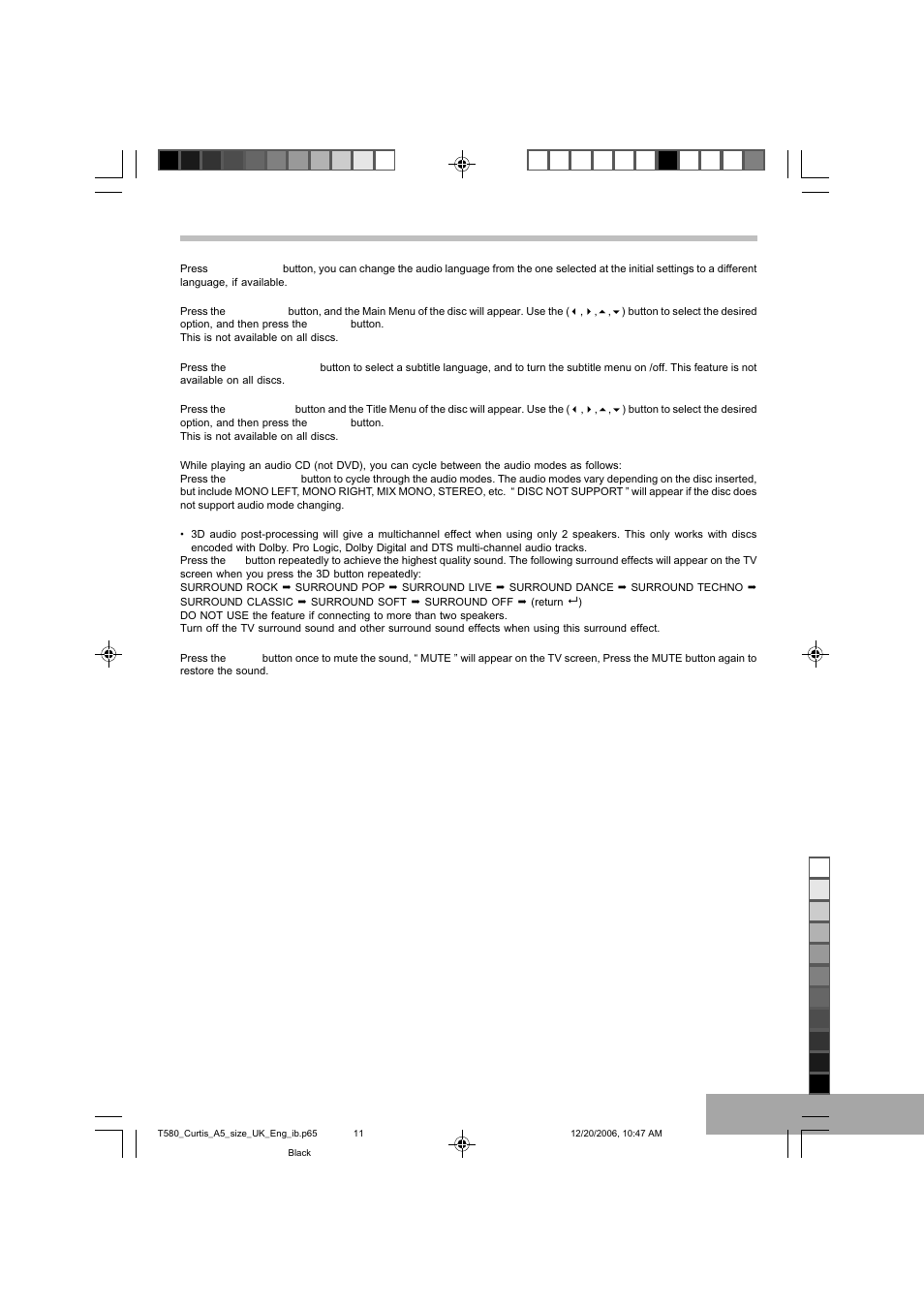 Advanced playback mode | Curtis DVD8723UK User Manual | Page 12 / 24