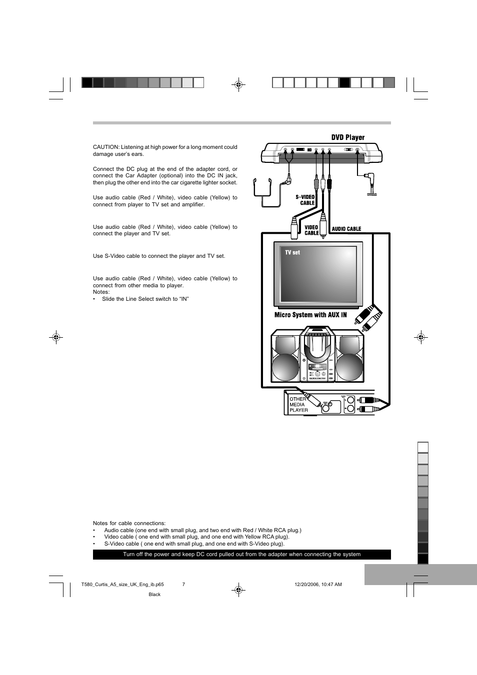 Connections | Curtis DVD8723UK User Manual | Page 8 / 24
