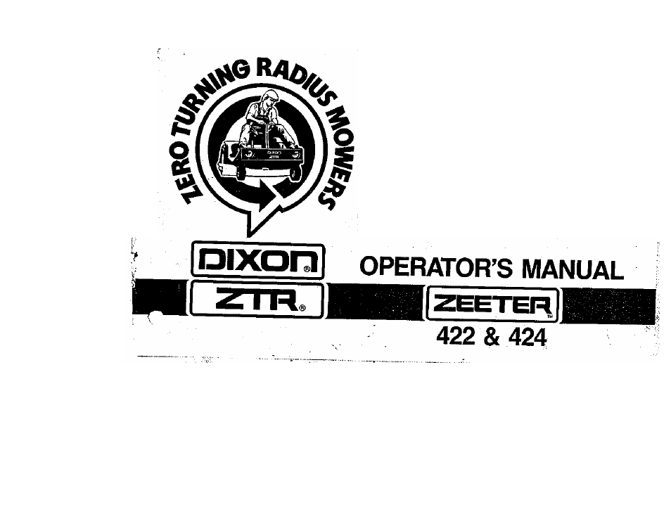 Dixon 422 User Manual | 16 pages