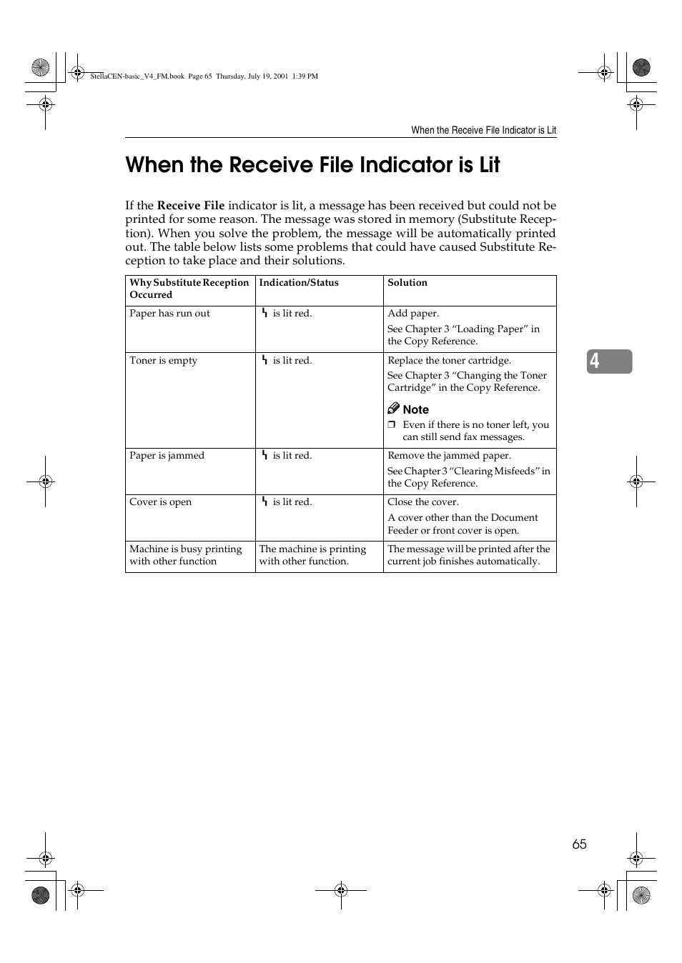 When the receive file indicator is lit, 4when the receive file indicator is lit | Dixon Aficio 1515 User Manual | Page 1016 / 1171