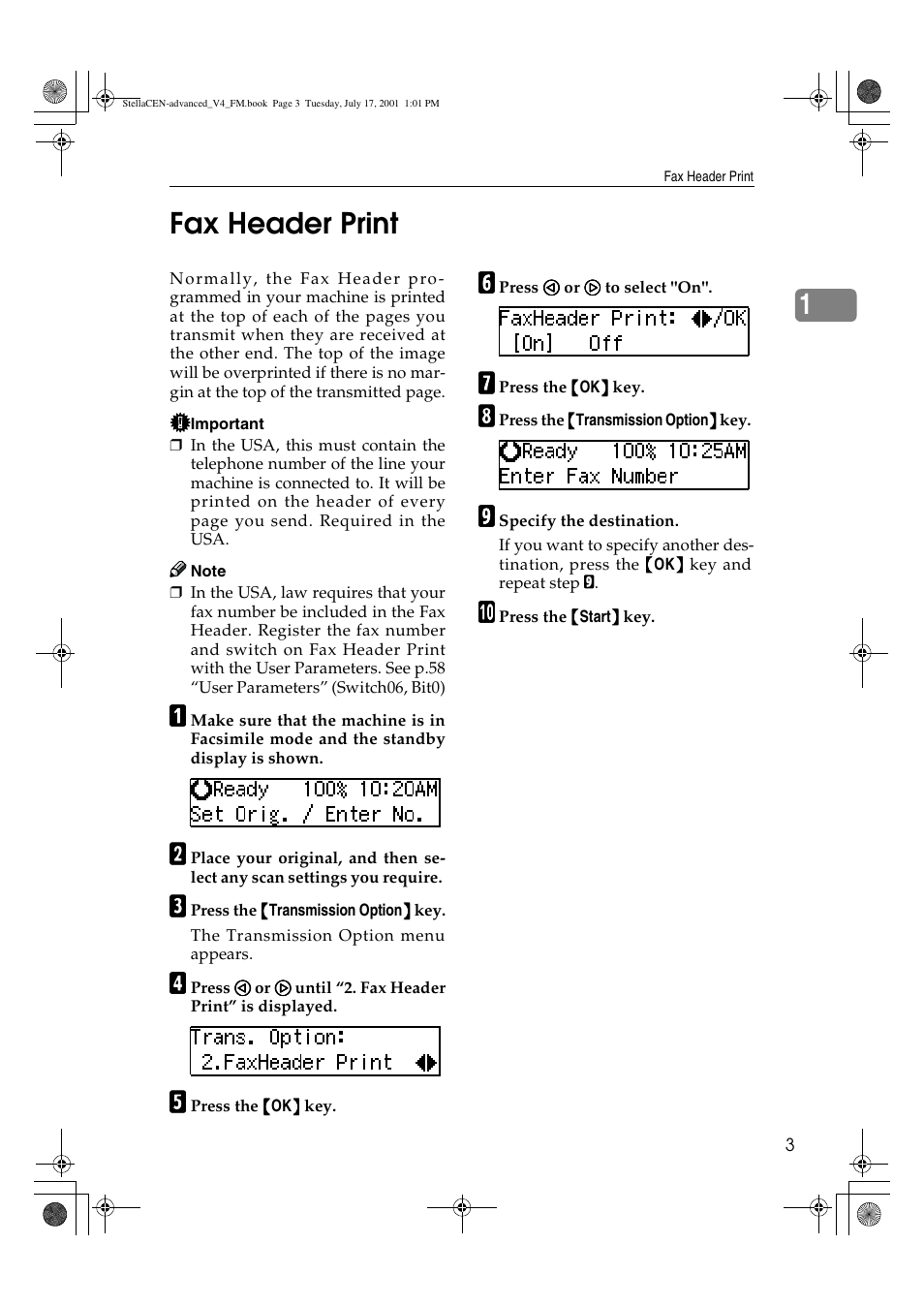Fax header print, 1fax header print | Dixon Aficio 1515 User Manual | Page 1033 / 1171