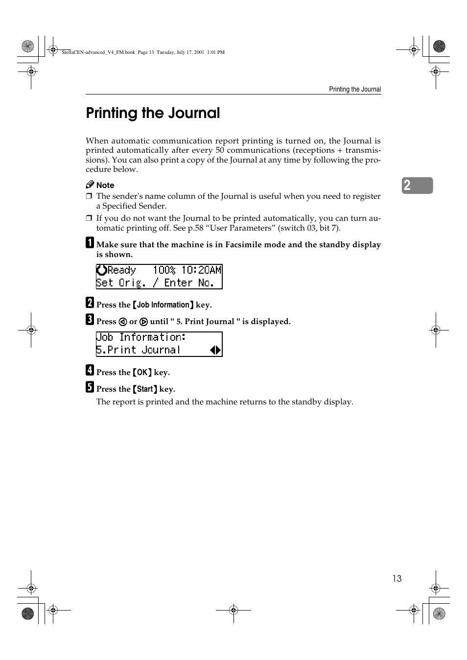 Printing the journal, 2printing the journal | Dixon Aficio 1515 User Manual | Page 1043 / 1171
