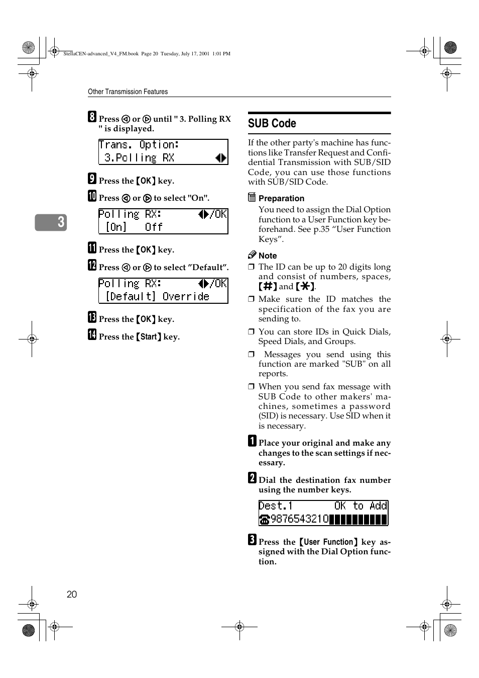 Sub code | Dixon Aficio 1515 User Manual | Page 1050 / 1171
