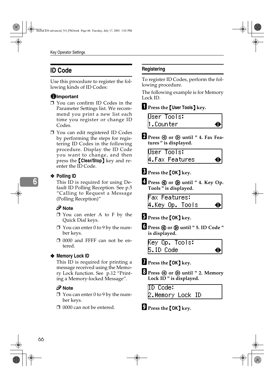 Id code | Dixon Aficio 1515 User Manual | Page 1096 / 1171