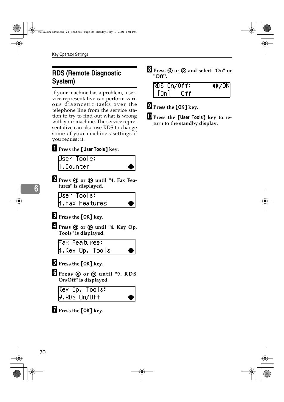 Rds (remote diagnostic system) | Dixon Aficio 1515 User Manual | Page 1100 / 1171