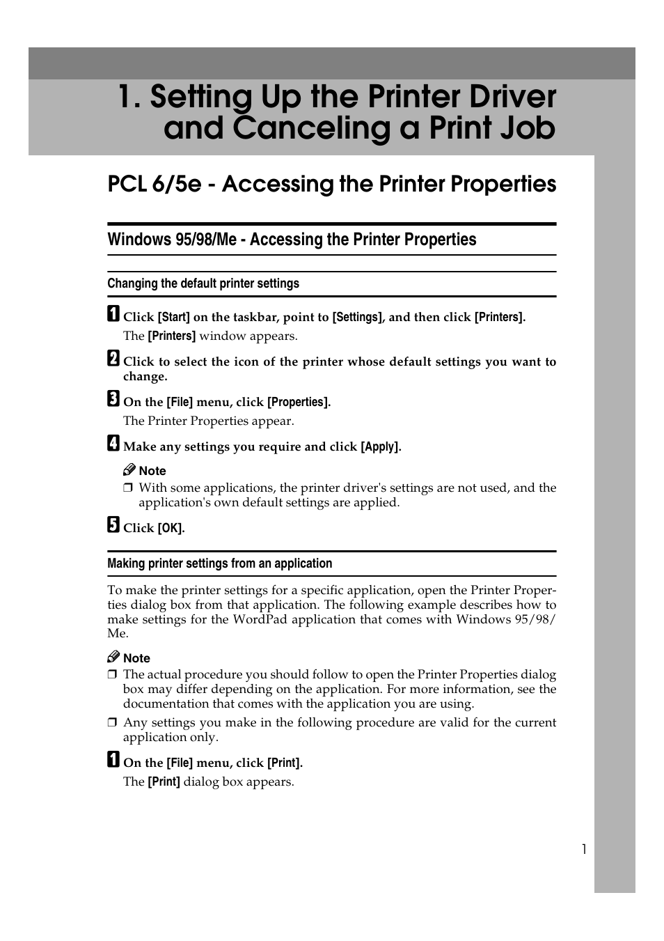 Pcl 6/5e - accessing the printer properties | Dixon Aficio 1515 User Manual | Page 1124 / 1171